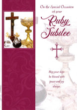 Load image into Gallery viewer, Silver, Ruby, Golden Diamond and Platinum Jubilee Mass Card