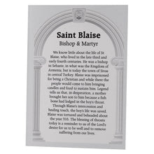 Load image into Gallery viewer, St Blaise Prayer Card & Flannel