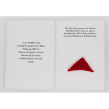 Load image into Gallery viewer, St Blaise Prayer Card & Flannel