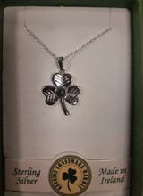 Load image into Gallery viewer, Sterling Silver Shamrock Pendant small