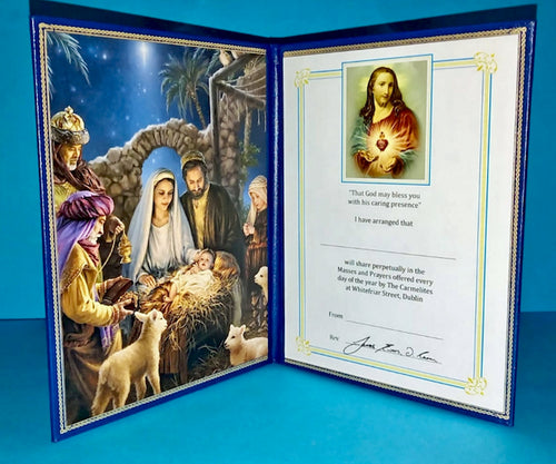 Christmas Perpetual Mass Card LIVING