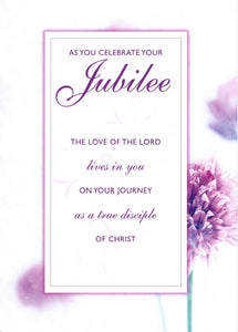 Silver, Ruby and Golden Jubilee Mass Card