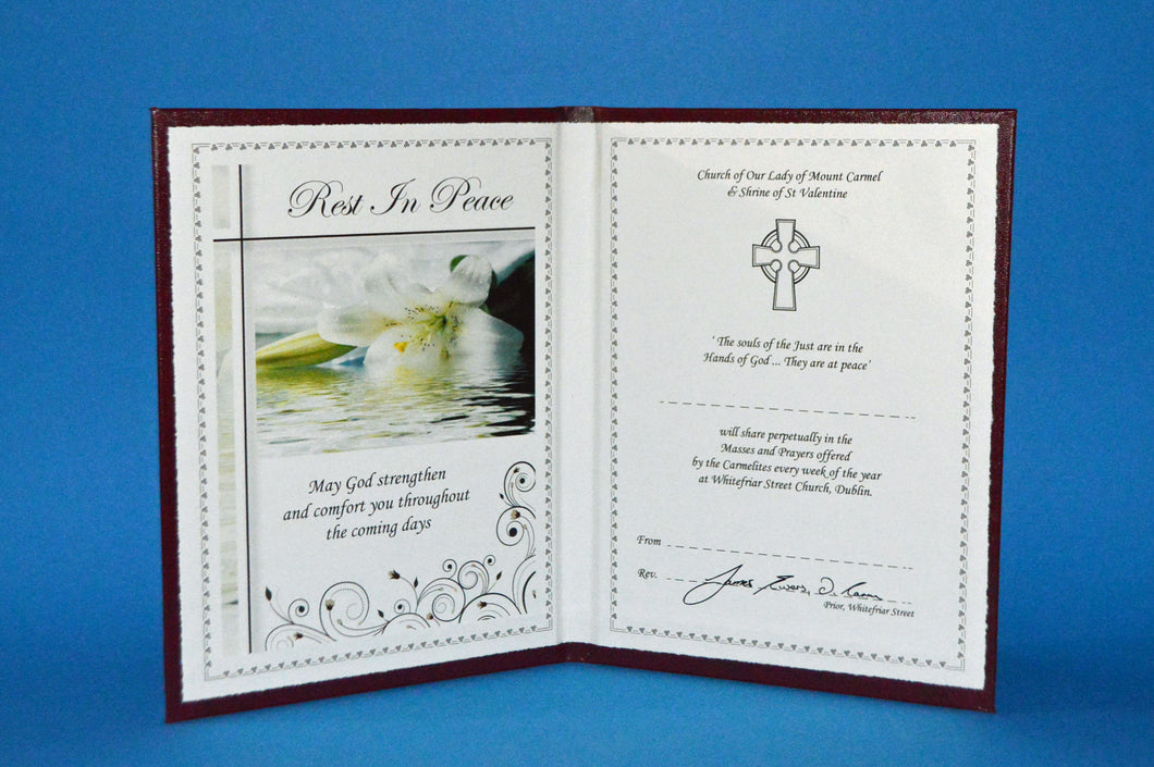 Perpetual Mass card Lilys RIP small