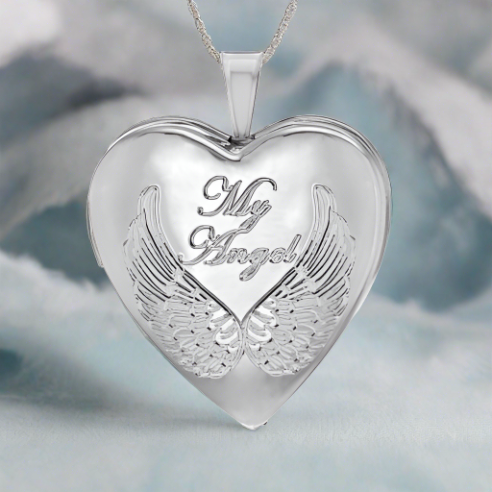 Guardian Angel Sterling Silver Locket