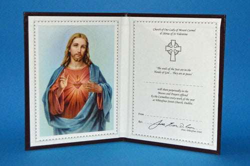 Perpetual Mass Card Sacred Heart RIP small
