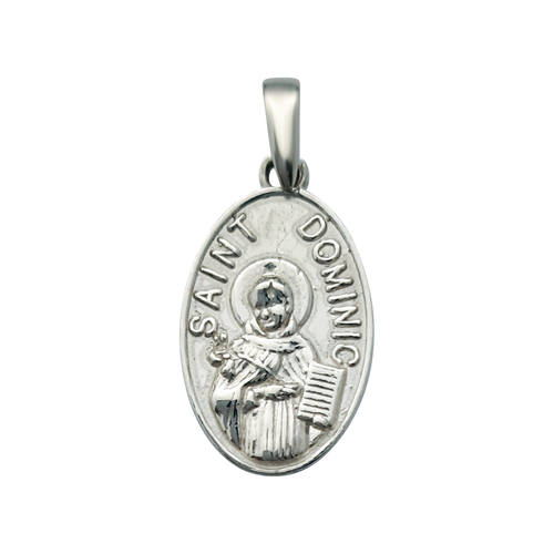 St Dominic Medal Sterling Silver