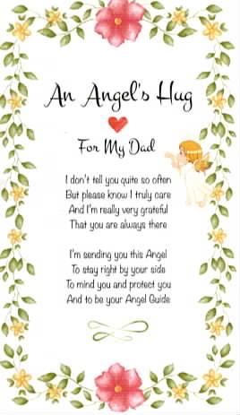 Angel Hug Card Dad