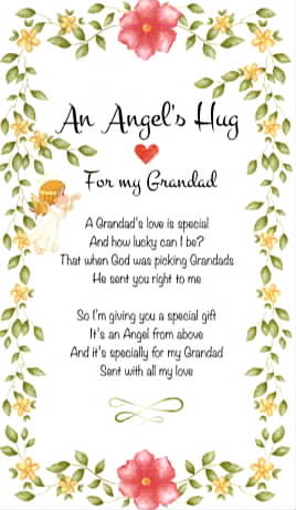 Angel Hug Card Grandad