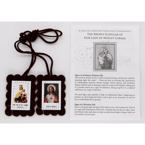Brown Scapular with Sheet