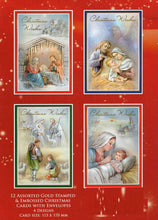 Load image into Gallery viewer, Religious Christmas Cards 12 card pack  4 designs