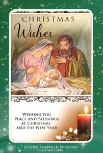 Religious Christmas Cards 12 card pack  4 designs