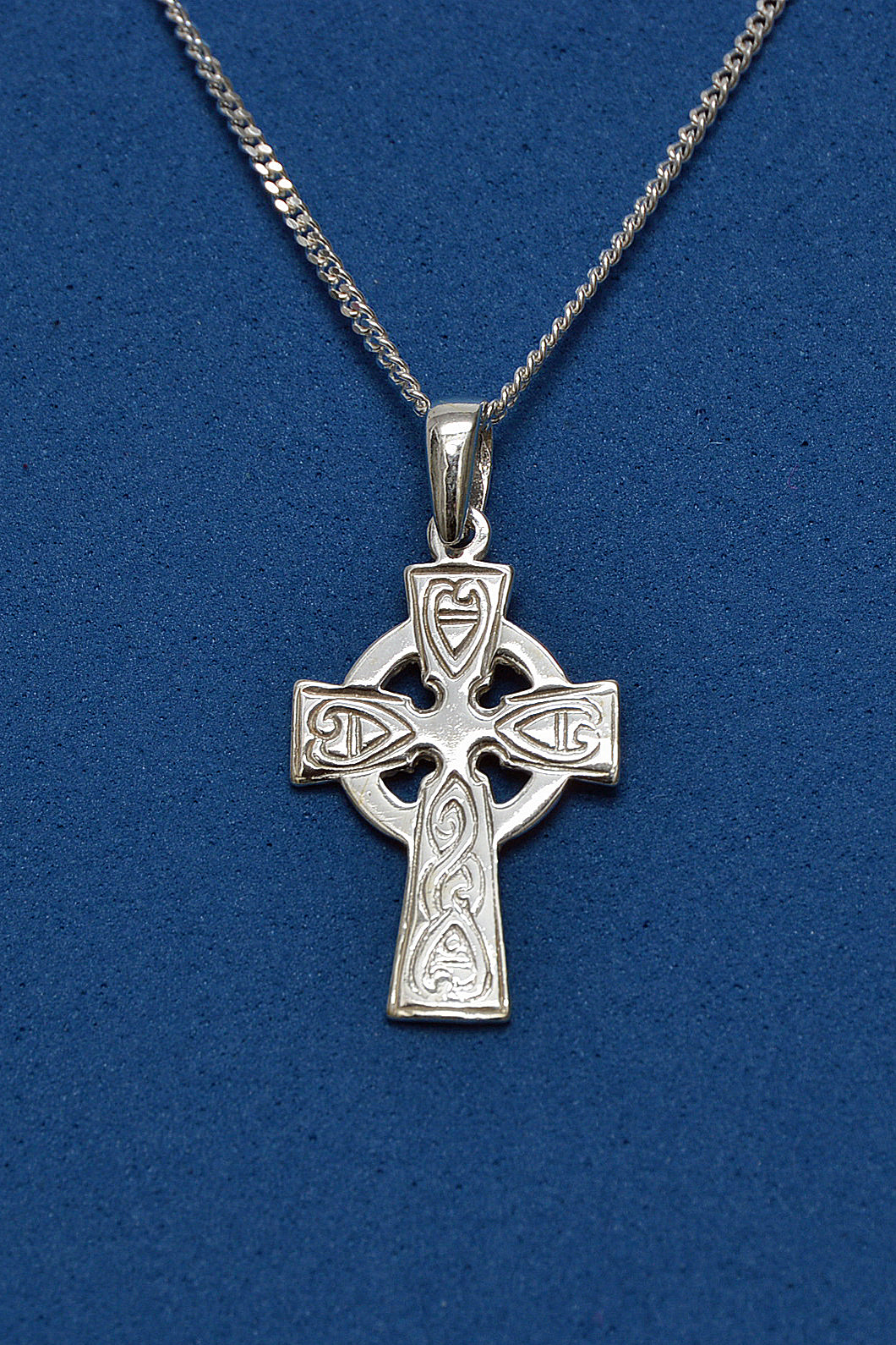 Celtic Cross Heart Sterling Silver