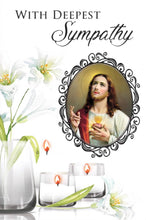 Load image into Gallery viewer, Share Mass Card Online Enrolment - With deepest sympathy Sacred Heart
