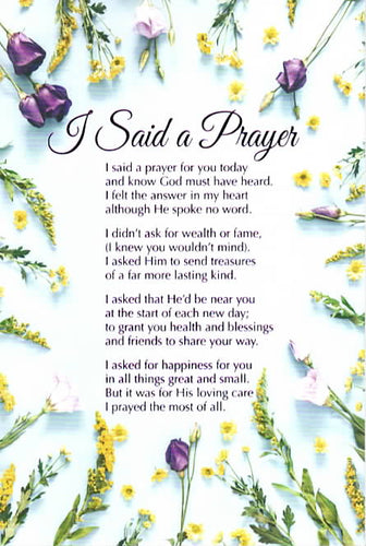 I Said A Prayer Mass Card