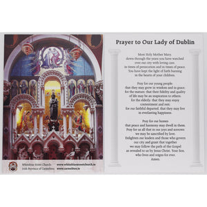 Our Lady of Dublin Prayer Card (Large) Full Shrine