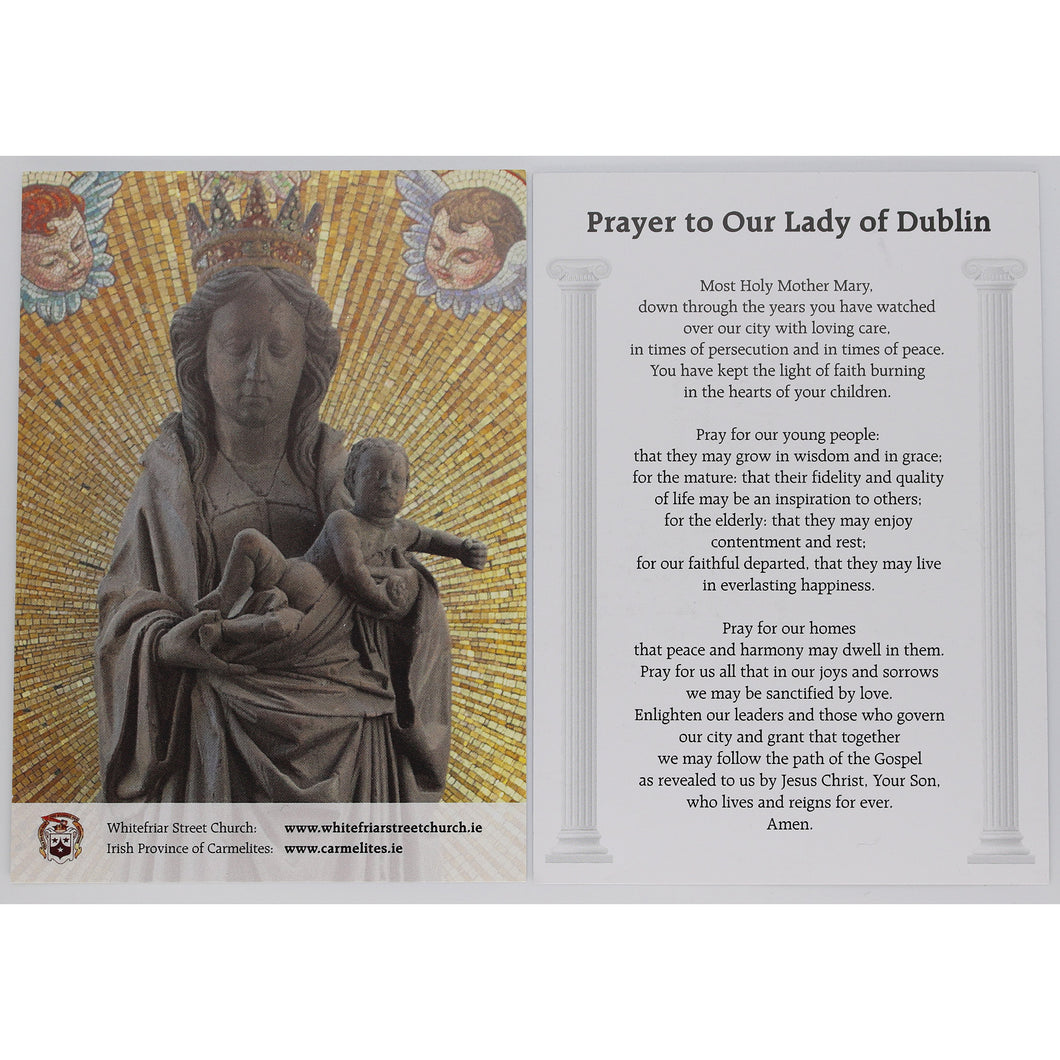 Our Lady of Dublin Prayer Card (Large) Statue