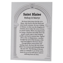 Load image into Gallery viewer, St Blaise Prayer Card &amp; Flannel