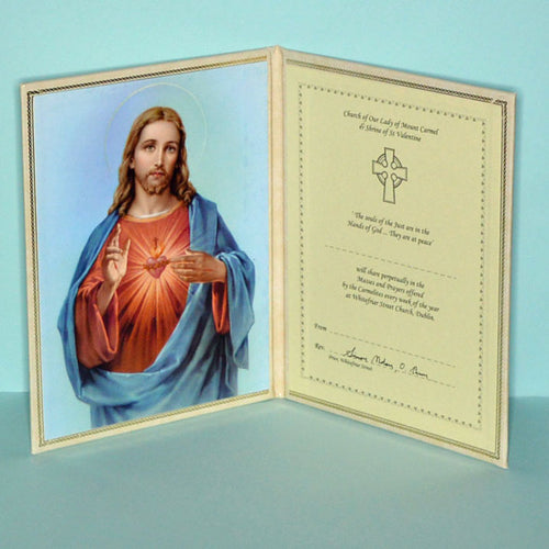 Perpetual Mass Enrolment Card Online RIP Sacred Heart