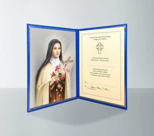 Perpetual Mass Enrolment Card RIP – St Therese of Lisieux Mass Card online