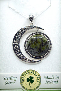 Silver Connemara Mable Sun & Moon Pendant