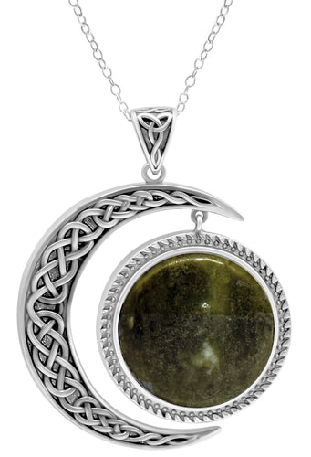 Silver Connemara Mable Sun & Moon Pendant