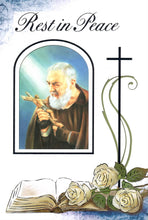 Load image into Gallery viewer, Share Mass Card online Enrolment Deepest Sympathy Padre Pio RIP
